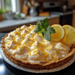 When it comes to summer desserts, few options are as delightful as a Zesty No-Bake Lemon Ice Cream Pie. This refreshing treat strikes the perfect balance between sweet and tart, making it an ideal finish to any meal or gathering. Not only does this pie promise to tantalize your taste buds, but it also offers the convenience of a no-bake recipe, allowing you to whip it up quickly without the fuss of an oven. Whether you’re hosting a backyard barbecue, celebrating a birthday, or simply looking for a way to cool down on a hot day, this pie is sure to impress.