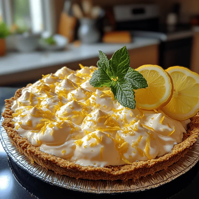When it comes to summer desserts, few options are as delightful as a Zesty No-Bake Lemon Ice Cream Pie. This refreshing treat strikes the perfect balance between sweet and tart, making it an ideal finish to any meal or gathering. Not only does this pie promise to tantalize your taste buds, but it also offers the convenience of a no-bake recipe, allowing you to whip it up quickly without the fuss of an oven. Whether you’re hosting a backyard barbecue, celebrating a birthday, or simply looking for a way to cool down on a hot day, this pie is sure to impress.