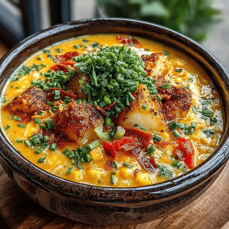 Golden Harvest Creamy Corn Chowder is a dish that epitomizes comfort food at its finest. Its rich, velvety texture and sweet, robust corn flavor make it an ideal choice for any occasion, from cozy family dinners to elegant gatherings. This chowder is more than just a meal; it’s an experience that warms the heart and nourishes the soul. The combination of fresh corn, creamy goodness, and a medley of aromatic vegetables creates a symphony of flavors that entice the palate and evoke feelings of nostalgia.