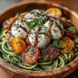 Zesty Zucchini Noodle Caprese Bowls: A Fresh and Healthy Delight