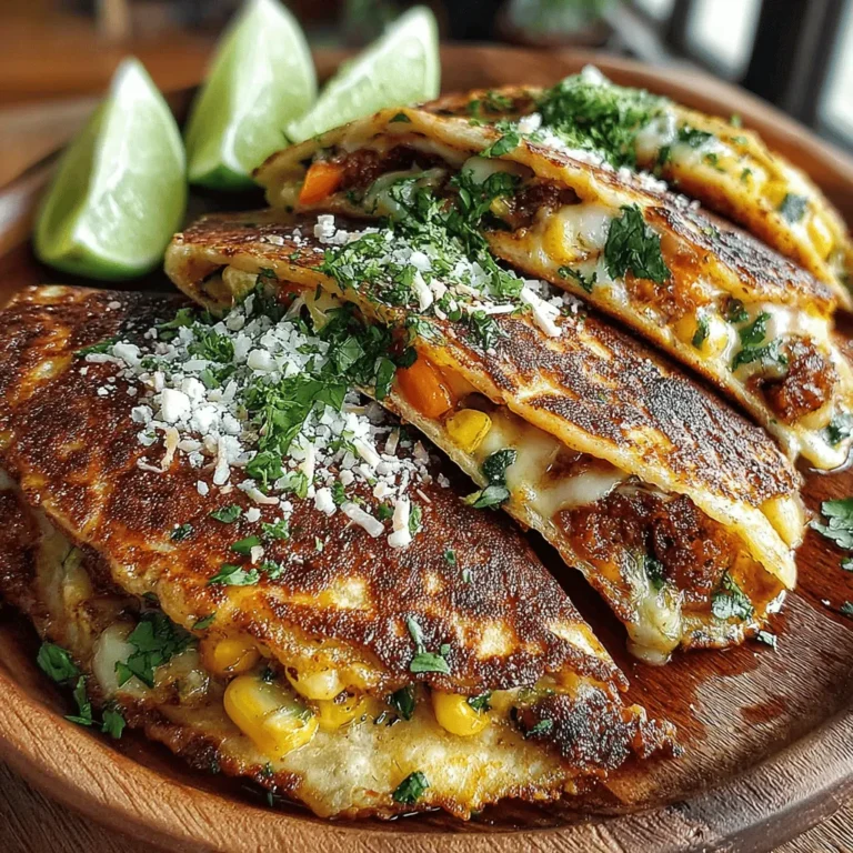 If you're looking for a delightful dish that combines fresh ingredients with rich flavors, look no further than Sweet Corn & Zucchini Quesadillas. This recipe not only tantalizes the taste buds but also offers a nutritious twist to a classic favorite. The combination of sweet corn and tender zucchini wrapped in a crispy tortilla creates a satisfying meal that's perfect for lunch, dinner, or even a quick snack. What makes this recipe particularly appealing is its simplicity and versatility, making it a staple for both busy weeknights and leisurely weekend meals.