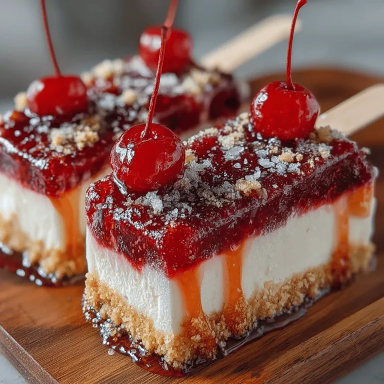 Frozen Yogurt Cherry Pie Pops are not just a delightful treat; they are a celebration of summer flavors. The tangy Greek yogurt serves as a base, providing a rich yet light texture that contrasts beautifully with the vibrant cherry filling. This combination not only tantalizes your taste buds but also brings with it a host of nutritional benefits. Greek yogurt is renowned for its high protein content and probiotics, which support gut health. Cherries, on the other hand, are packed with antioxidants and essential vitamins, making this dessert a guilt-free indulgence.