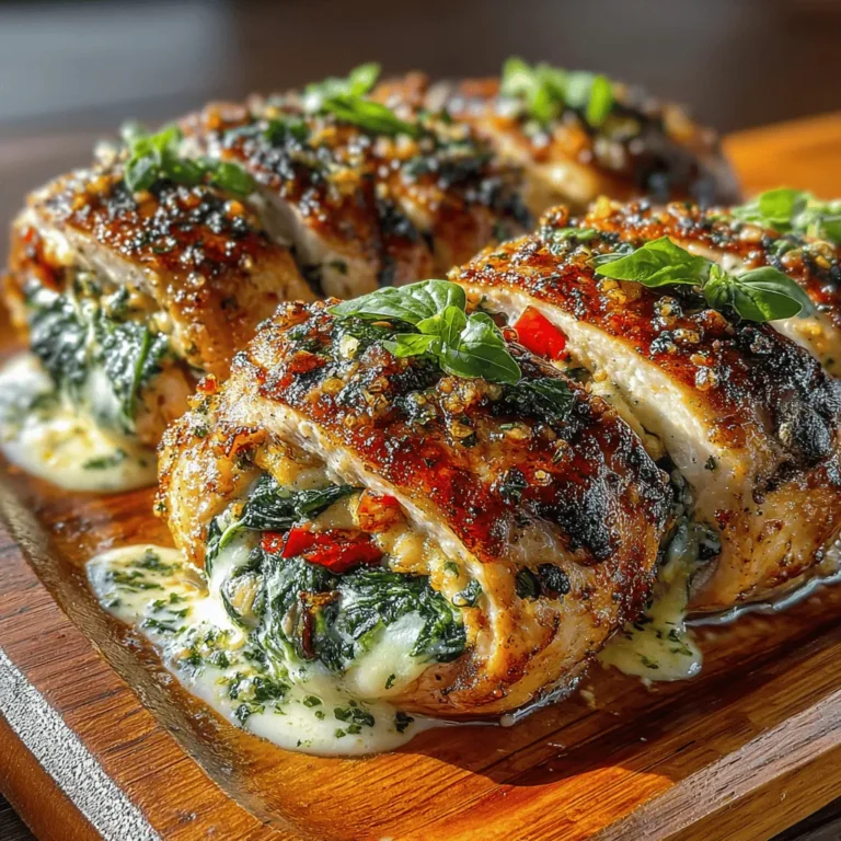 When it comes to creating a dish that is not only delicious but also visually stunning, Eggplant & Spinach Stuffed Chicken stands out as a remarkable option. This recipe captures a delightful medley of flavors and textures, blending the earthiness of eggplant with the vibrant freshness of spinach, all enveloped by tender, juicy chicken. Not only does this meal satisfy the palate, but it also provides a wholesome, nutritious choice for anyone looking to elevate their dinner game.