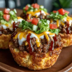 In recent years, the culinary world has seen a delightful trend toward creative finger foods that are perfect for gatherings and parties. Whether you’re hosting a birthday bash, watching the big game, or enjoying a casual family dinner, finger foods offer an accessible way to serve up delicious bites that cater to a variety of tastes and preferences. Among these innovative treats, Mini Cheeseburger Biscuit Cups stand out as a unique twist on the beloved traditional cheeseburger. These bite-sized delights take the classic flavors of a cheeseburger and present them in a fun, easy-to-eat format that is sure to please guests of all ages.
