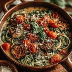 To create a rich and flavorful sauce for your Zesty One-Pot Zucchini Pasta, the foundation lies in how you handle the tomatoes. Start by using high-quality tomatoes, whether fresh, canned, or a combination of both. For fresh tomatoes, opt for ripe varieties such as Roma or vine-ripened tomatoes, as they have a natural sweetness and juiciness that enhances your sauce.
