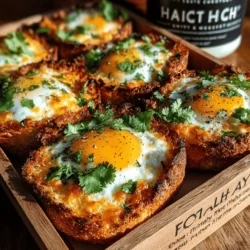 Filling the bread cups with the egg mixture is a critical step in ensuring that your Hatch Chili Cheesy Egg Toast Cups turn out perfectly. To avoid overflow during baking, it’s essential to fill each cup to the right level. A good guideline is to fill each bread cup about three-quarters full. This allows enough room for the eggs to rise without spilling over the edges.