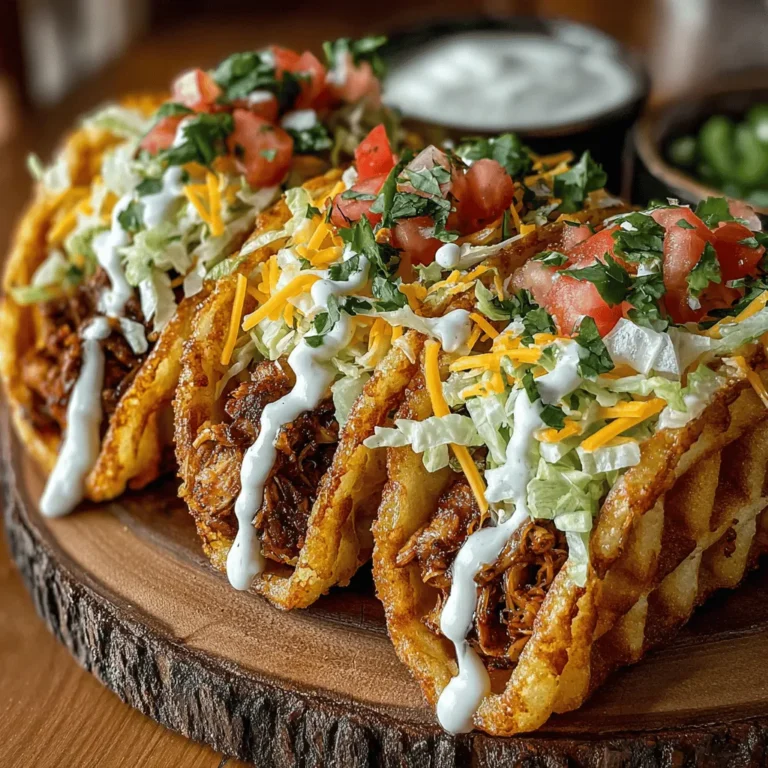 If you're looking for a unique and flavorful dish that the whole family will enjoy, look no further than mini chicken ranch waffle tacos. This innovative recipe combines the best of breakfast and lunch in one delightful package, featuring crispy waffles, juicy seasoned chicken, and creamy ranch dressing—all wrapped up like a taco. The result is a fun and interactive meal that's perfect for any occasion, from casual family dinners to game day gatherings.