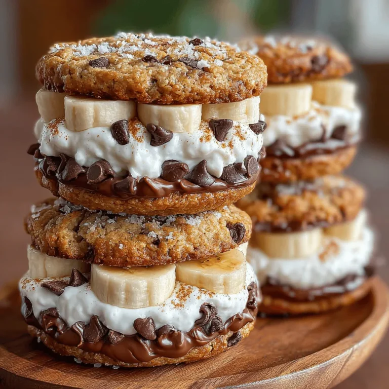 Frozen Banana Yogurt Cookie Sandwiches are the perfect treat for those looking to indulge their sweet tooth without the guilt. This delicious recipe combines the natural sweetness of ripe bananas with the creamy texture of Greek yogurt, creating a delightful frozen snack that is both satisfying and nutritious. Ideal for warm days or as a refreshing dessert after a meal, these cookie sandwiches offer a delightful balance of flavors and textures.