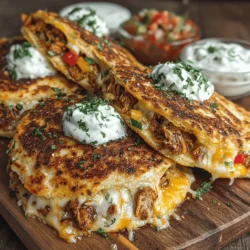 If you're seeking a fun and versatile snack or appetizer that can elevate any gathering, look no further than Spicy Chili Chicken Quesadilla Bites. These bite-sized delights are not only packed with flavor but also incredibly easy to prepare, making them an ideal choice for various occasions—be it a lively party, an exciting game day, or a cozy family gathering.