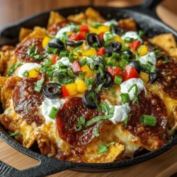 In the world of culinary delights, few combinations tantalize the taste buds quite like pizza and nachos. Enter the Mini Pizza Nacho Skillet Scoops—a delightful fusion that brings the best of both worlds together in one delicious dish. Imagine crispy tortilla chips topped with all your favorite pizza ingredients, melted cheese, and a medley of flavors, all served warm from a skillet. This recipe is not just a meal; it’s an experience that encourages sharing, making it perfect for gatherings or cozy family dinners.