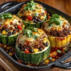 To create the perfect Zesty Stuffed Zucchini Peppers, it is crucial to understand the primary ingredients and their nutritional benefits. Each component plays a significant role in both flavor and health, contributing to a balanced and satisfying dish.