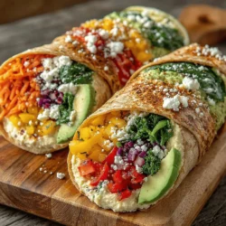 Rainbow Veggie Wraps: A Colorful and Nutritious Delight