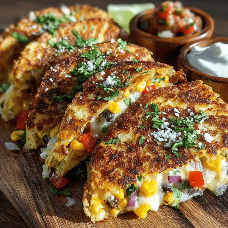 Quesadillas have long held a special place in the hearts (and stomachs) of food lovers around the world. Their versatility makes them a go-to choice for quick snacks, hearty meals, or even elegant appetizers for gatherings. With their golden, crispy tortillas enveloping gooey cheese and an array of fillings, quesadillas can easily adapt to suit any palate. Enter the Sweet Corn Chili Quesadilla Bites, a delightful twist on the traditional recipe that captures the essence of comfort food while incorporating vibrant flavors and textures.