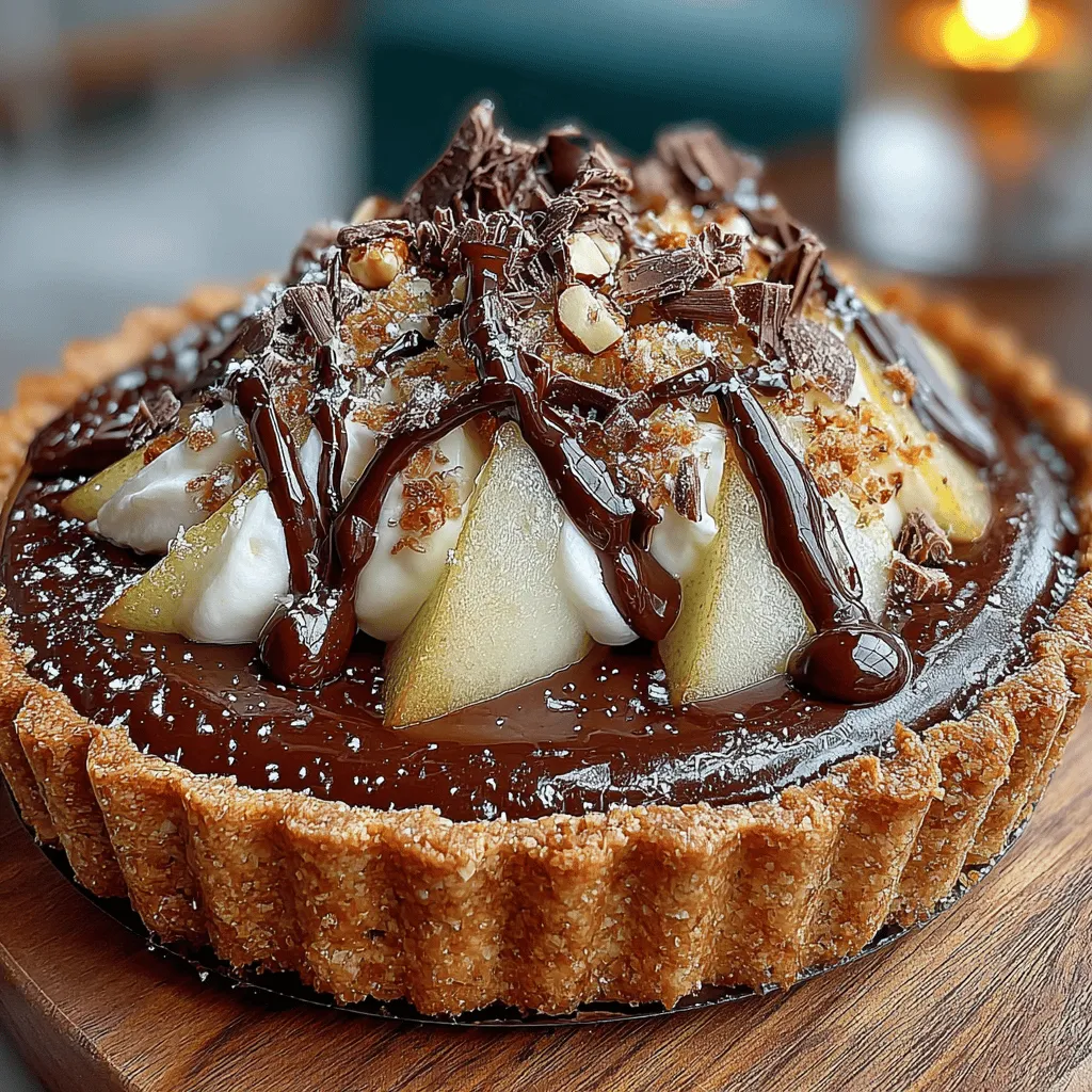 Are you ready to indulge in a dessert that perfectly captures the essence of luxurious flavors and textures? The Decadent Pear & Hazelnut Chocolate Tart is just that—a rich and indulgent creation that harmoniously blends the sweetness of ripe pears, the crunch of toasted hazelnuts, and the smoothness of bittersweet chocolate. This dessert is not only visually stunning but also delivers a delightful balance of sweetness and texture, making it an ideal choice for special occasions or a cozy evening spent at home.