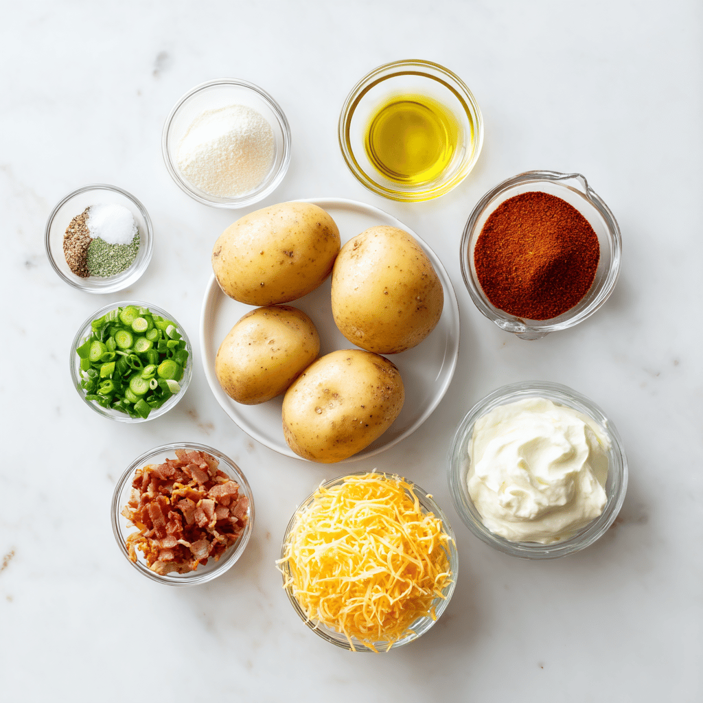 Ingredients for Loaded Cheesy Bacon Fries: A 30-Minute Air Fryer Game Day Delight