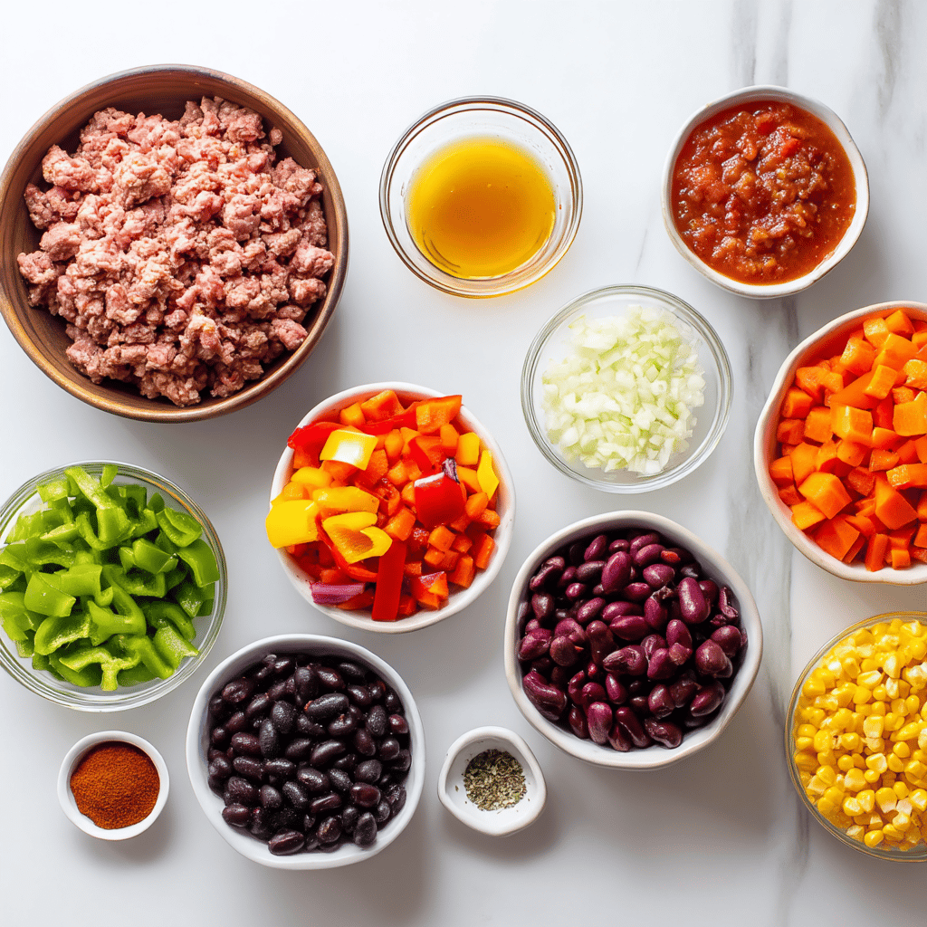 Ingredients for Slow Cooker Chili with a Healthy Twist: Perfect for Busy Fall Nights